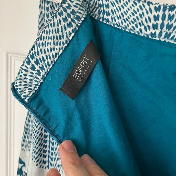 teal and white esprit summer skirt - Picture 4 of 6